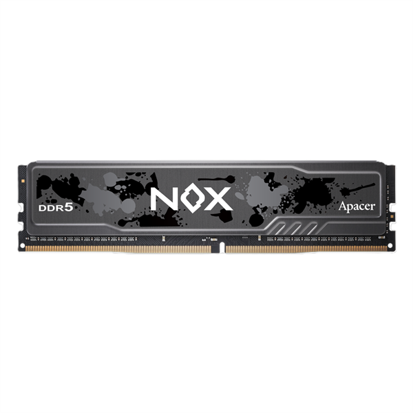 Apacer  DDR5 16GB  6400MHz DIMM NOX Black Gaming Memory CL36 2048x8 1.35V Heat Sink (Retail) 3 years (AH5U16G64C652MBAA-1)