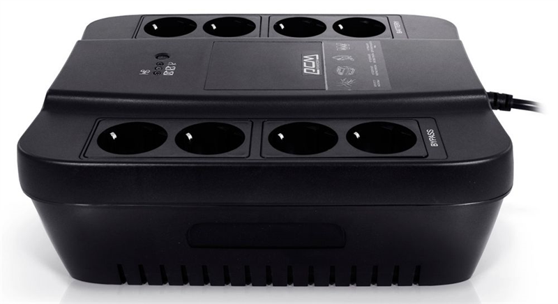Powercom Back-UPS SPIDER, OffLine, 650VA/390W, Tower, 8xSchuko outlets (4 surge & 4 batt) (332714)