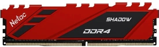 Netac Shadow 8GB DDR4-3600 (PC4-28800) C18 18-22-22-42 1.35V XMP Memory module (DIMM) Red