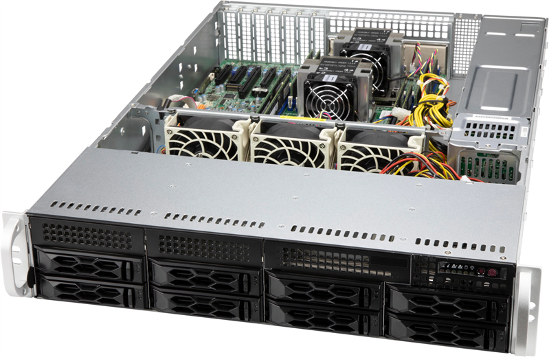 Supermicro SuperChassis 2U (OEM)LA25TQC-R609LP/ no HDD(8)LFF/ optional  LFF(2)+SFF(2)/ 7xLP/ 2x600W Platinum(12" x 13", 13.68" x 13", 12" x 10")E-ATX, ATX/ Backplane 8xSATA3/SAS3