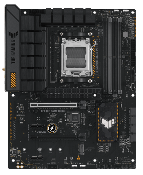 ASUS TUF GAMING A620-PRO WIFI, AM5, A620, 4*DDR5, 4*SATA, 2*M.2, 2*USB 3.2, 3*USB 2.0, Type-C, 2*PCIx16, 2*PCIx1, DP+HDMI, ATX; 90MB1FR0-M0EAY0