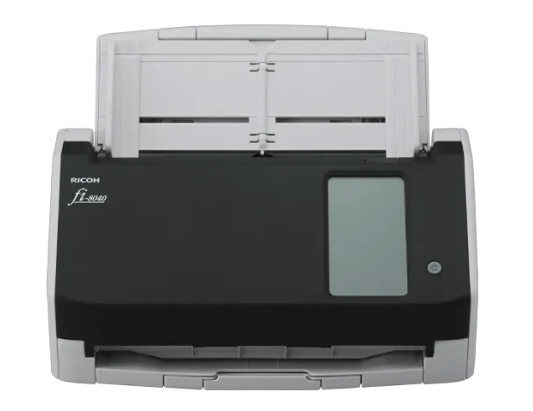 Ricoh scanner fi-8040 (Сканер уровня рабочей группы, 40 стр/мин, 80 изобр/мин, А4, двустороннее устройство АПД, USB 3.2, RJ-45, 4,3-дюймовый дисплей с сенсорным управлением) аналог Fujitsu fi-8040