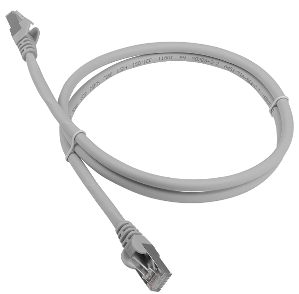 Патч-корд LANMASTER LSZH SFTP кат.6A, 5.0 м, серый
