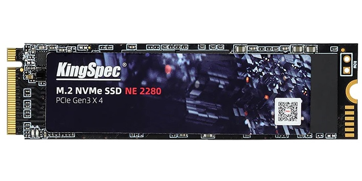 KingSpec SSD 1TB M.2 2280 PCIe 3.0 x4 NVMe R2400/W1900MB/s 3D TLC MTBF 1M 96200/76400 IOPS 698TBW