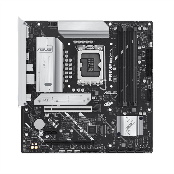 ASUS PRIME B860M-A-CSM, LGA1851, B860, 4*DDR5, 4*SATA, 2*M.2, 2*USB 3.2, 4*USB 2.0, Type-C, 2*PCIx16, 1*PCIx1, 2*DP+HDMI, mATX; 90MB1K00-M0EAYC
