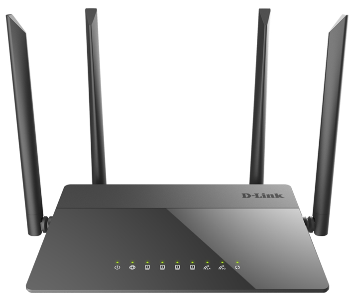 D-Link Беспроводной двухдиапазонный маршрутизатор AC1200 Wave 2, 1x1000Base-T WAN, 4x100Base-TX LAN, 4 внешние несъемные антенны 5 дБи