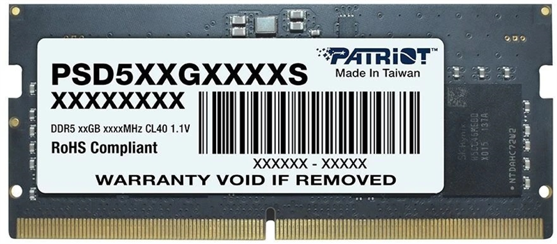 Patriot SL DDR5 32GB 4800MHz SO-DIMM SINGLE 1*32GB CL40 40-40-40-77 1.1V